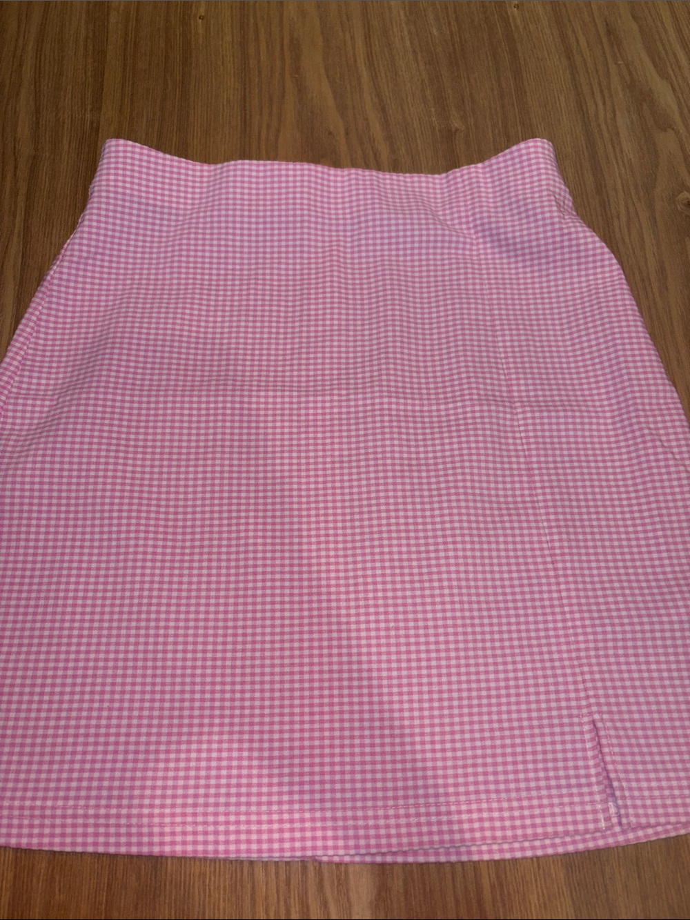 Topshop Pink Gingham Mini Skirt